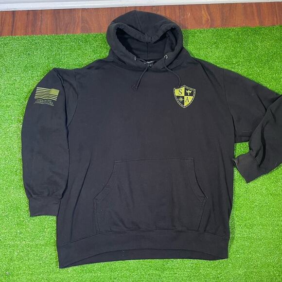 Gadsden Flag Hoodie 2XL alpha Defense Don’t Tread On Me Military Pullover XXL - Picture 2 of 8